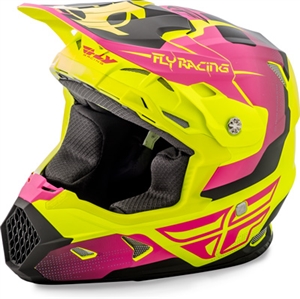 Fly Racing 2018 Youth Toxin Original Full Face Helmet - Matte Hi-Vis/Pink
