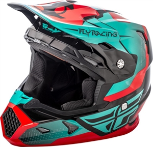 Fly Racing 2018 Youth Toxin Original Full Face Helmet - Red/Teal/Black