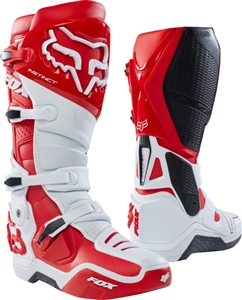 Fox Racing 2017 Instinct Boots - White/Red