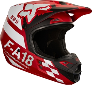 Fox Racing 2018 V1 Sayak Full Face Helmet - Red