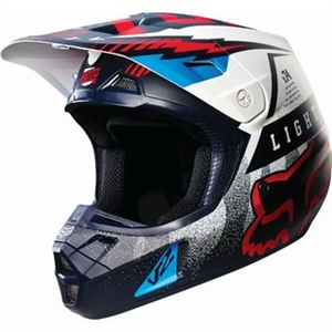 Fox Racing 2017 V2 Vicious Full Face Helmet - Blue/White/Red