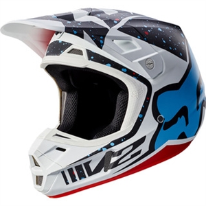 Fox Racing 2017 V2 Nirv Full Face Helmet - Red/White