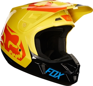 Fox Racing 2017 V2 Preme Full Face Helmet - Black/Yellow