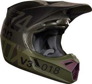 Fox Racing 2018 V3 Draftr Full Face Helmet - Charcoal