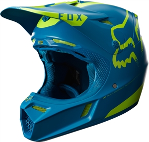 Fox Racing 2017 V3 Red Moth LE Full Face Helmet - Teal