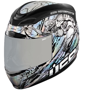 Icon 2018 Airmada Mechanica Helmet - Silver