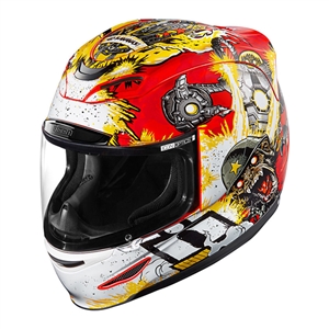 Icon 2018 Monkey Business Helmet - Red