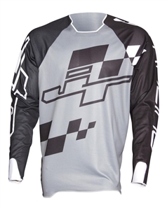 JT Racing 2018 Hyperlite Checker Jersey - Black/Gray/White