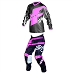 JT Racing 2018 Youth Flex Hi-Lo Combo Jersey Pant - Black/Pink