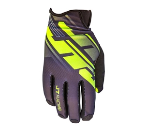 JT Racing 2017 Pro-Fit Tracker Gloves - Black/Neon Yellow