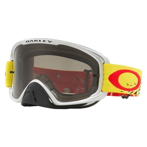 Oakley 2017 O-Frame 2.0 MX Goggle - Checked Finish Yellow Red W/Dark Grey Lens