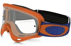 Oakley 2017 O-Frame MX Goggle - Shockwave Orange/Blue W/Clear Lens