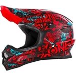 Oneal 2018 3 Series Attack Full Face Helmet - Black/Red/Teal