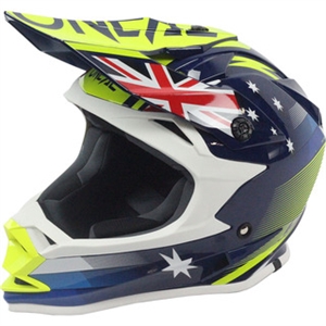 Oneal 2017 7 Series Evo Australian Full Face Helmet - Blue/Yellow