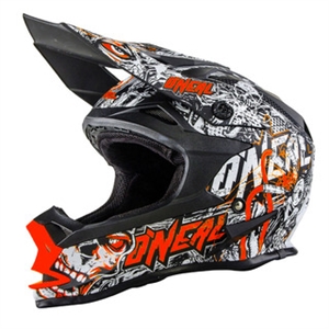 Oneal 2017 7 Series Evo Menace Full Face Helmet - Matte Neon Orange