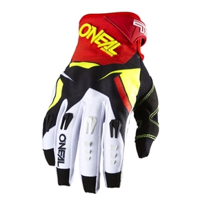 Oneal 2017 Hardwear Gloves - Flow-True Red/Hi-Viz