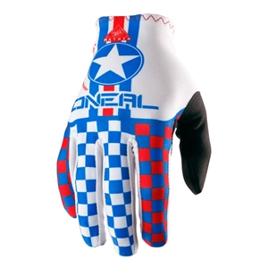 Oneal 2017 Matrix Wingman Gloves - White/Red Blue