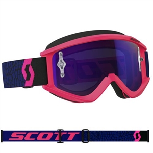 Scott - Recoil XI MX Chrome Goggle- Blue/Flo Pink