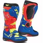 TCX 2018 Comp Evo 2 Michelin Boots - Red/Blue/Yellow Fluorescent
