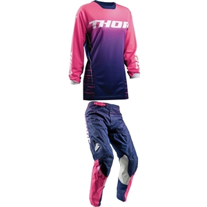 Thor 2018 Womens Pulse Dashe Combo Jersey Pant - Navy/Pink