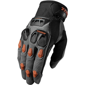 Thor 2017 Defend Gloves - Charcoal/Dark Orange