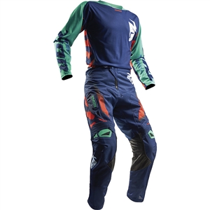 Thor 2018 Fuse Rampant Combo Jersey Pant - Navy/Teal/Orange