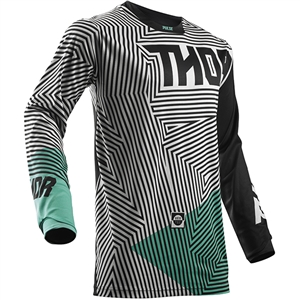 Thor 2017 Pulse Geotec Jersey -  Black/Teal