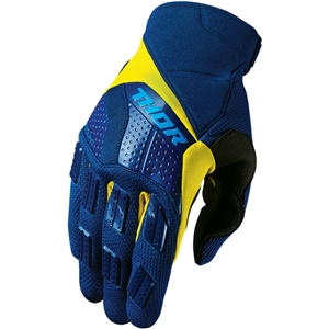 Thor 2017 Rebound Gloves - Navy/Yellow