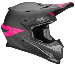 Thor 2018 Sector Hype Full Face Helmet - Charcoal/ Pink