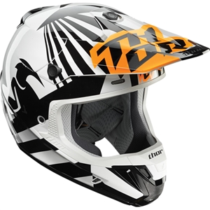 Thor 2018 Verge Dazz Full Face Helmet - Orange/White