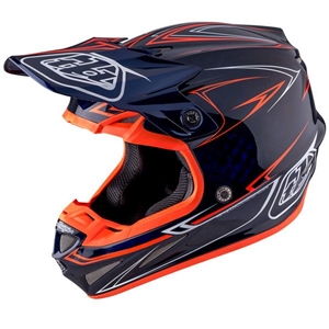 Troy Lee Designs - 2017 SE4 Carbon Pinstripe Helmet- Navy