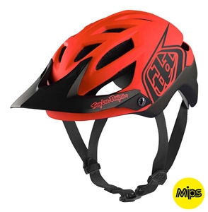 Troy Lee Designs 2017 MTB A1 MIPS Classic Helmet - Orange/Red