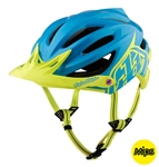 Troy Lee Designs 2017 MTB A2 MIPS Decoy Helmet - Cyan/Yellow