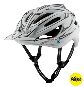 Troy Lee Designs 2017 MTB A2 MIPS Pinstripe Helmet - White