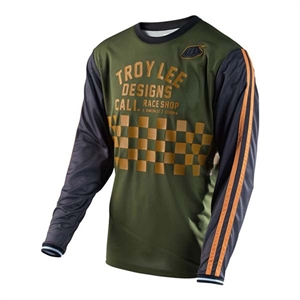 Troy Lee Designs 2017 MTB Super Retro Jersey - Check Army Green