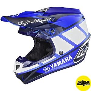 Troy Lee Designs 2018 SE4 Polyacrylite Yamaha RS1 MIPS Helmet - Blue