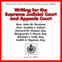 Writing for the Supreme Judicial Court and Appeals Court  (3-CD Audio Set)