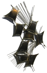 Vintage metal sculpture abstract