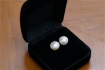Pearl Stud Earring - 9 mm White