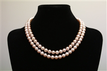 Necklace - Double Strand Lilac 7 mm