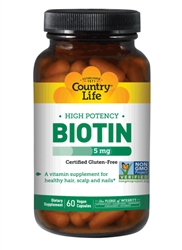 High Potency Biotin, 5mg, 60 Vegan Capsules