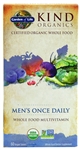 Kind Organics Men's Once Daily Whole Food Multivitamin (60 Vegan Tablets)