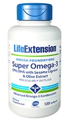 Super Omega-3 EPA/DHA with Sesame Lignans & Olive Extract, 120 softgels