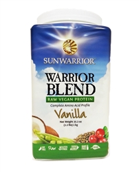 Sunwarrior Warrior Blend Raw Vegan Protein, Vanilla Flavor (2.2 lb)