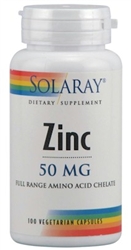 Zinc 50 mg (Full Range Amino Acid Chelate) (100 vegetarian capsules)