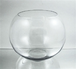 Glass Bowl Vase, 10" x 5.5"