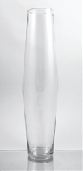 Glass Double Taper Vase, 19" x 4"