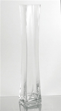 Glass Rectangular Vase, 18" x 4"