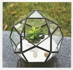 Geometric Glass Terrarium, Multi-Faceted