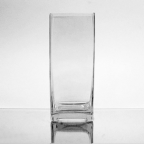 Glass Rectangular Vase,  8" x 2"